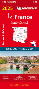 Southwestern France 2025 - Michelin National Map 708 - Michelin