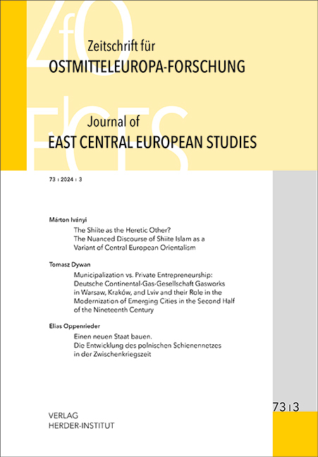 Zeitschrift für Ostmitteleuropa-Forschung (ZfO) 73/3 / Journal of East Central European Studies (JECES) 73/3 - 