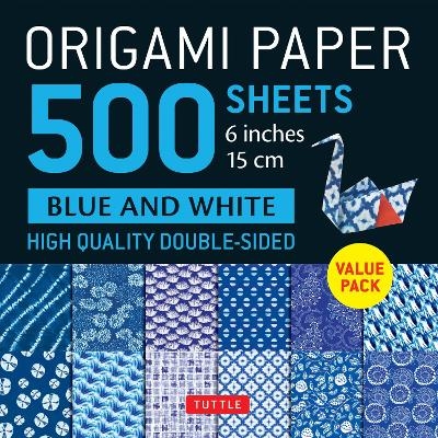 Origami Paper 500 sheets Blue & White 6" (15 cm) - 