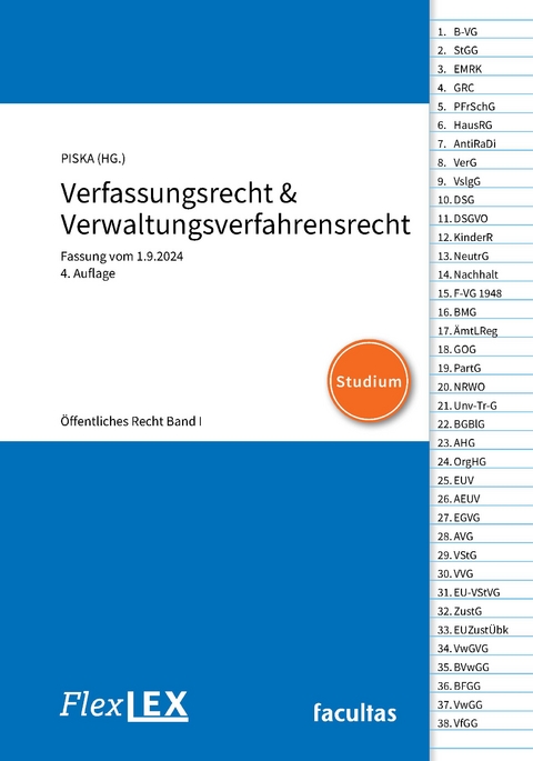 FlexLex Verfassungsrecht & Verwaltungsverfahrensrecht – Öffentliches Recht Band I | Studium - 