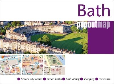 Bath PopOut Map - pocket size, pop up map of Bath city centre - 