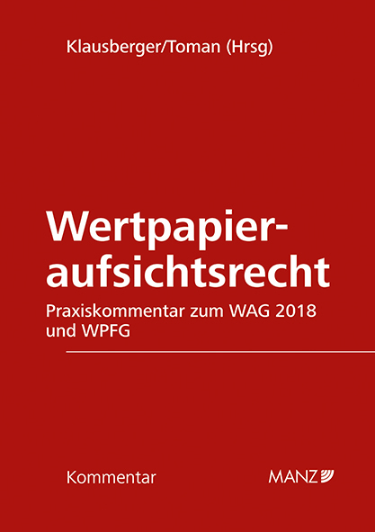 Wertpapieraufsichtsrecht WAG 2018/WPFG - 