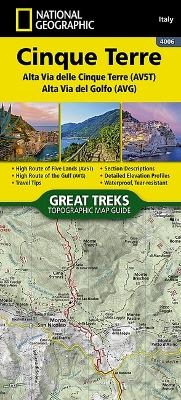 Cinque Terre High Path Av5t Map -  National Geographic Maps