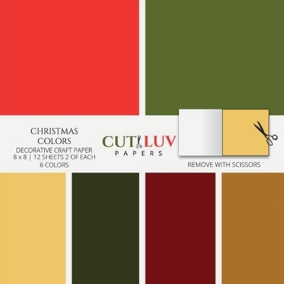 Christmas Colors Decorative Craft Paper -  Cut Luv Papers