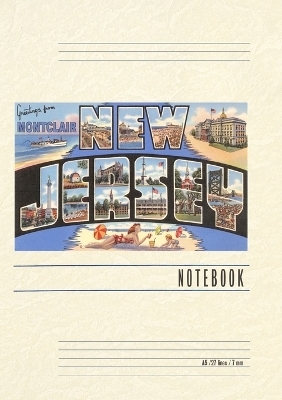 Vintage Lined Notebook Greetings from Montclair, New Jersey