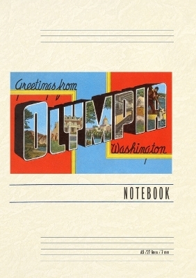 Vintage Lined Notebook Greetings from Olympia