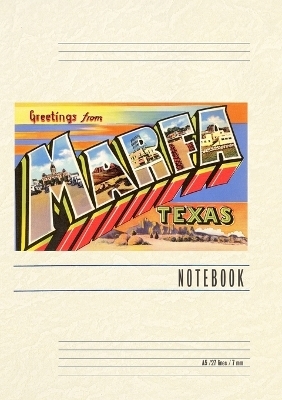 Vintage Lined Notebook Greetings from Marfa, Texas