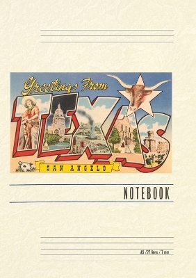 Vintage Lined Notebook Greetings from San Angelo, Texas