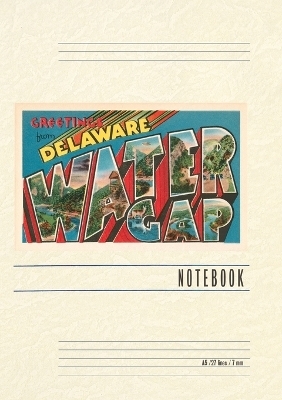 Vintage Lined Notebook Greetings from Delaware, Water Gap, Pennsylvania