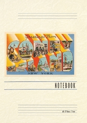 Vintage Lined Notebook Greetings from Coney Island, New York