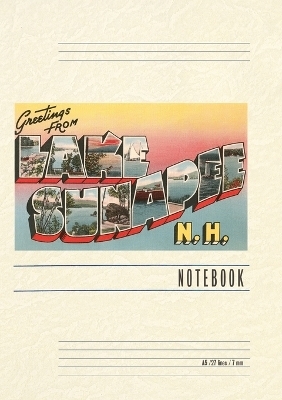 Vintage Lined Notebook Greetings from Lake Sunapee