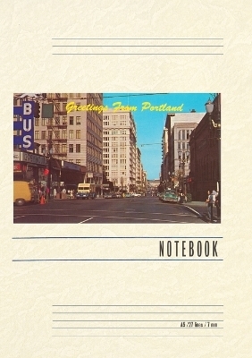 Vintage Lined Notebook Greetings from Portland