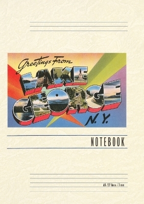 Vintage Lined Notebook Greetings from Lake George, New York