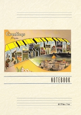 Vintage Lined Notebook Greetings from Pennsylvania