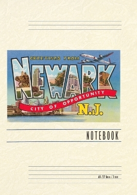 Vintage Lined Notebook Greetings from Newark, New Jersey