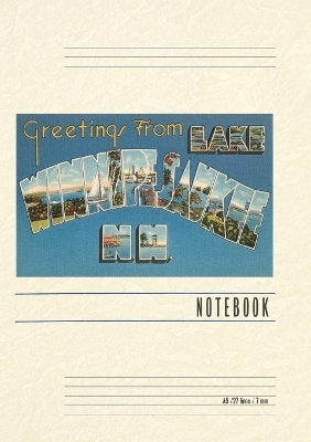 Vintage Lined Notebook Greetings from Lake Winnipesaukee