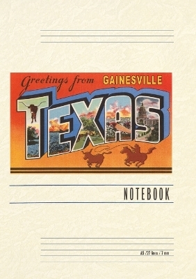 Vintage Lined Notebook Greetings from Gainesville, Texas