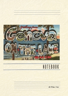 Vintage Lined Notebook Greetings from Geneva on the Lake