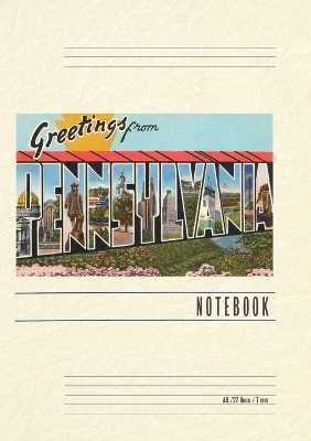 Vintage Lined Notebook Greetings from Pennsylvania