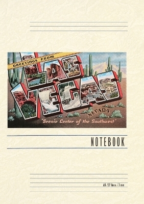 Vintage Lined Notebook Greetings from Las Vegas, Nevada