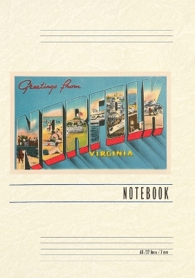 Vintage Lined Notebook Greetings from Norfolk