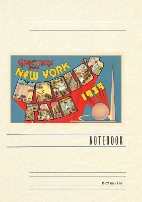 Vintage Lined Notebook Greetings from New York World's Fair, 1939