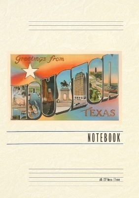 Vintage Lined Notebook Greetings from Houston, Texas