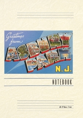 Vintage Lined Notebook Greetings from Asbury Park, New Jersey