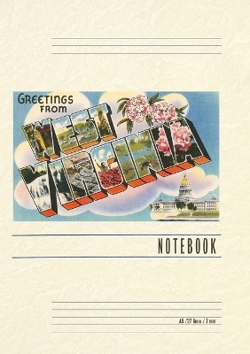 Vintage Lined Notebook Greetings from West Virginia