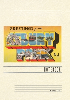 Vintage Lined Notebook Greetings from Asbury Park, New Jersey