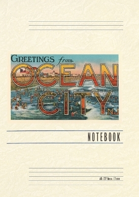 Vintage Lined Notebook Greetings from Ocean City, New Jersey