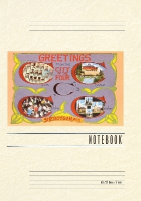 Vintage Lined Notebook Greetings from Sheboygan, Wisconsin