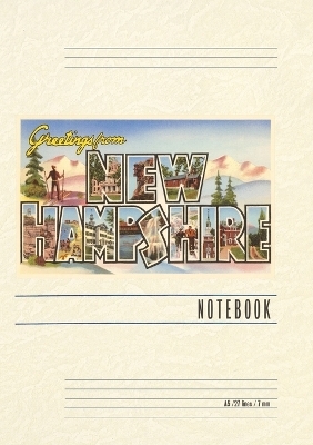 Vintage Lined Notebook Greetings from New Hampshire