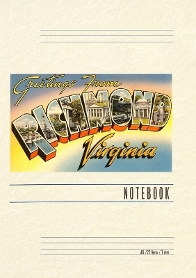 Vintage Lined Notebook Greetings from Richmond