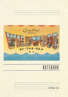 Vintage Lined Notebook Greetings from Wildwood by-the-Sea, New Jersey