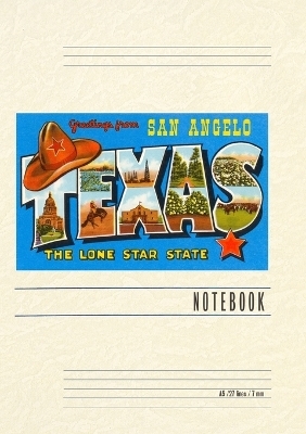 Vintage Lined Notebook Greetings from San Angelo, Texas