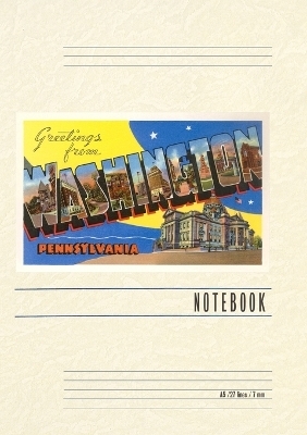 Vintage Lined Notebook Greetings from Washington, Pennsylvania