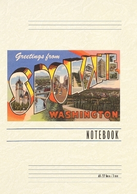 Vintage Lined Notebook Greetings from Spokane