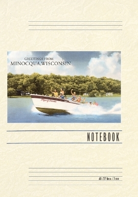 Vintage Lined Notebook Greetings from Minocqua