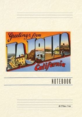 Vintage Lined Notebook Greetings from La Jolla, California