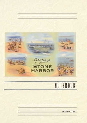 Vintage Lined Notebook Greetings from Stone Harbor, New Jersey