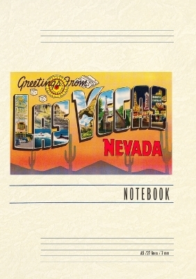 Vintage Lined Notebook Greetings from Las Vegas, Nevada