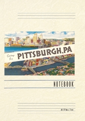 Vintage Lined Notebook Greetings from Pittsburgh, Pennsylvania