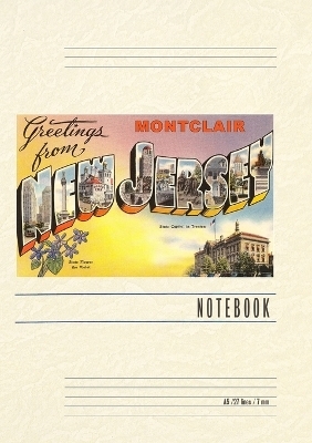 Vintage Lined Notebook Greetings from Montclair, New Jersey