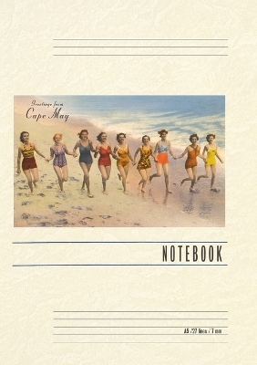 Vintage Lined Notebook Greetings from Cape May, New Jersey, Bathing Beauties