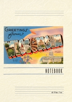 Vintage Lined Notebook Greetings from Wisconsin