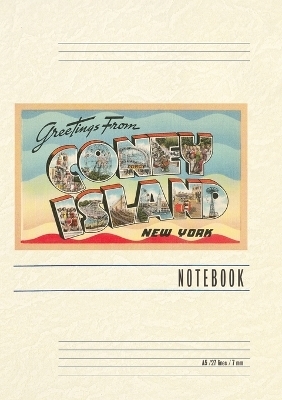 Vintage Lined Notebook Greetings from Coney Island, New York