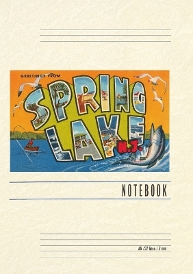 Vintage Lined Notebook Greetings from Spring Lake, New Jersey