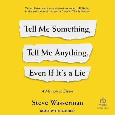 Tell Me Something, Tell Me Anything, Even If It's a Lie - Steve Wasserman