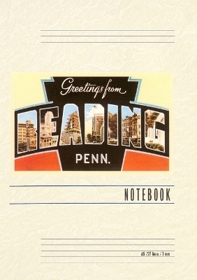 Vintage Lined Notebook Greetings from Reading, Pennsylvania